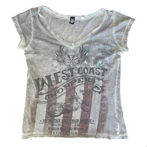 Vintage West Coast Choppers Women’s Baby T Shirt Small Y2K